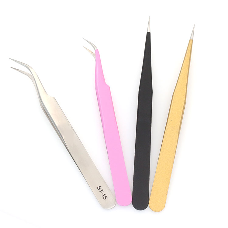 Eyelash manufacturer provide eyelash tweezers with custom brand private label